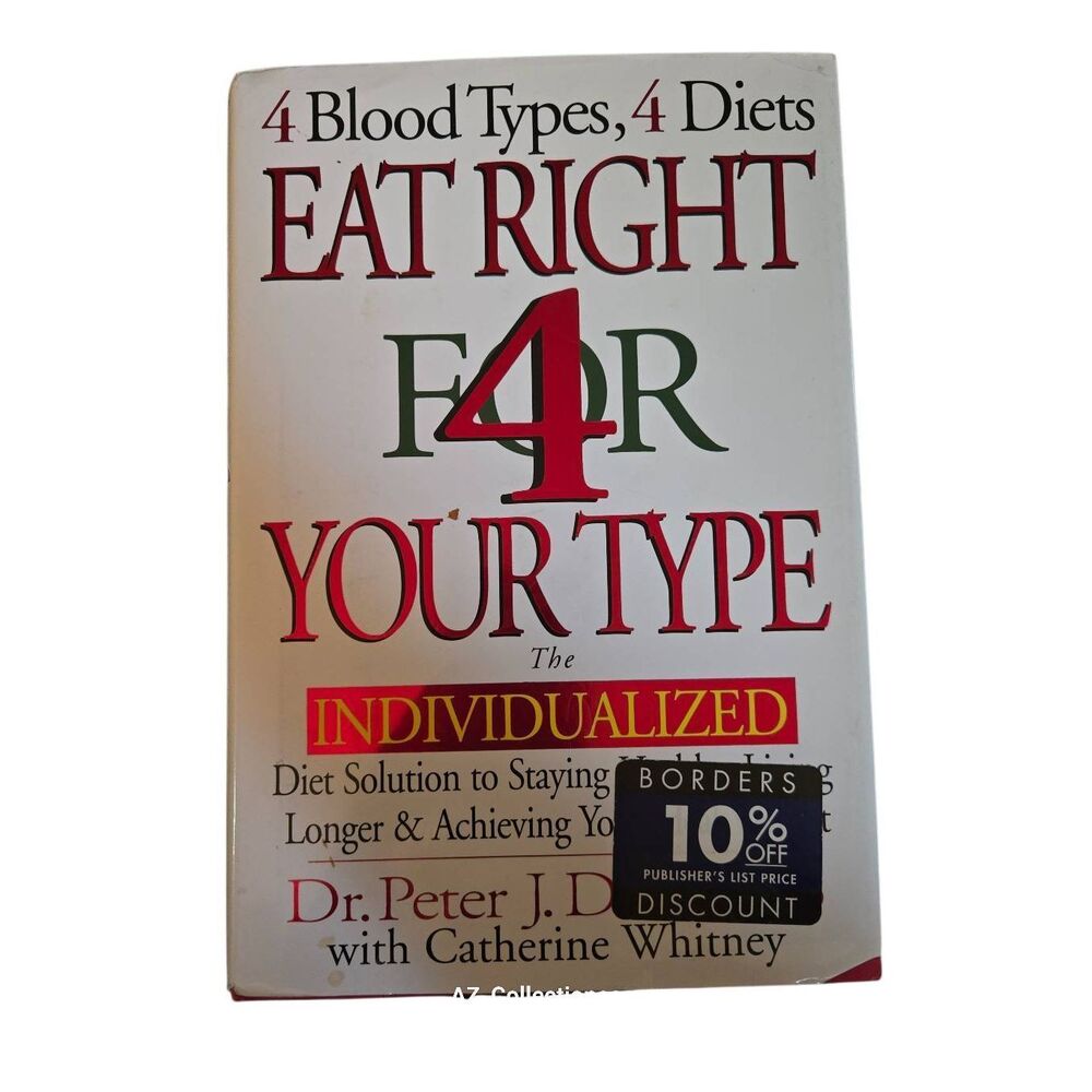 Eat right for your type by Dr. Peter J. D'Adamo - Putnam books - isbn 039914255x